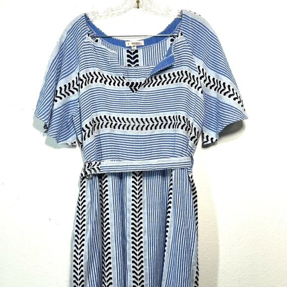 Lemlem Kesiti Butterfly Kaftan In Blue Medium P324 - Picture 5 of 10